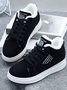 Text-print Warm Lined Lace-Up Sneakers