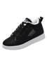 Text-print Warm Lined Lace-Up Sneakers