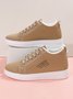 Text-print Warm Lined Lace-Up Sneakers