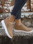 Text-print Warm Lined Lace-Up Sneakers