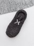 Casual Home Bow Decorative Coral Fleece Floor Socks