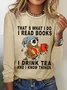 Women Owl That’s What I Do I Read Books I Drink Tea And I Know Things Cotton-Blend Simple Regular Fit Top