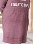 Plus Size Casual Jersey Hoodie Dress