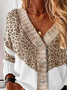 V Neck Cotton Blends Sweater