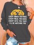 Women's Evert Snack You Make I Will Watching You Funny Dog Graphic Print Casual Loose Crew Neck Sweatshirt