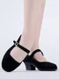 Black Comfortable Soft Block Heel Dance Shoes