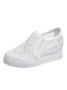 Flower Embroidery Lace Detail Hidden Heeled Shoes