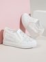 Flower Embroidery Lace Detail Hidden Heeled Shoes