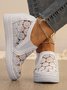 Flower Embroidery Lace Detail Hidden Heeled Shoes