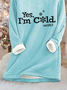 Casual Fluff/Granular Fleece Fabric Loose tunic Sweatshirt