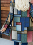 Casual Geometric Printed Jersey Cardigan
