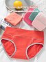 Women's Pure Cotton Mid High Waist Briefs