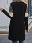 Color Block Leopard Long Sleeve Casual Other Coat