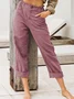 zolucky Casual Cotton Plain Linen Pants