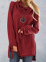 Long Sleeve Cotton Cowl Neck Hoodies & Sweatshirt