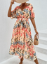 V Neck Vacation Dress