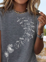 Casual Dandelion Printed Crew Neck Jersey T-Shirt