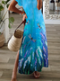 Casual Dragonfly Printed Dress