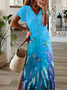 Casual Dragonfly Printed Dress