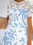 Casual Crew Neck Regular Fit Dress
