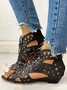 Resort Cutout Lace-Up Sandal Boots