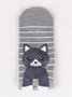 Daily Casual Cat Pattern Striped Cotton Socks Fun Cartoon Accessories