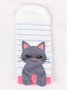 Daily Casual Cat Pattern Striped Cotton Socks Fun Cartoon Accessories