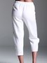 Casual Loose Cotton Plain Pants