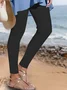 Plain elastic waist foundation simple high elastic Pants Leggings