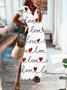 Casual Loose Jersey Others Dress