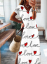 Casual Loose Jersey Others Dress
