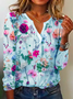 Long Sleeve Floral Casual T-Shirt