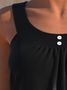 Plus Size Loose Casual Ombre Crew Neck Tank Top