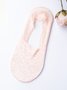 Casual Lace Floral Hidden Crew Socks Daily Commuter Accessories