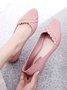 Comfortable Soft Sole Waterproof Pointed Toe Shallow Mouth Chunky Heel Shoes