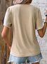Crew Neck Casual Plain Shirt