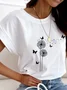 Casual Dandelion Crew Neck T-Shirt