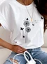 Casual Dandelion Crew Neck T-Shirt
