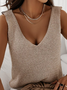 Casual Plain Loose Tank Top