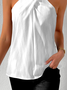 Casual Cotton Halter Tank Top