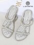 Rhinestone Pearl Comfort Massage Resort Sandals
