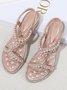 Rhinestone Pearl Comfort Massage Resort Sandals