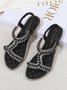 Rhinestone Pearl Comfort Massage Resort Sandals