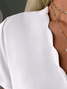 Plus Size Regular Fit V Neck Elegant Blouse