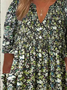 Plus Size Casual Short Sleeve Woven Dress
