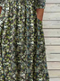 Plus Size Casual Short Sleeve Woven Dress