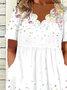 Plus Size Casual Short Sleeve Knit Dress