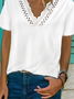 V Neck Casual Jersey Shirt