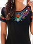 Plus Size Regular Fit Jersey Ethnic Ethnic Dress