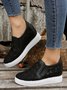 Flower Embroidery Lace Detail Hidden Heeled Shoes